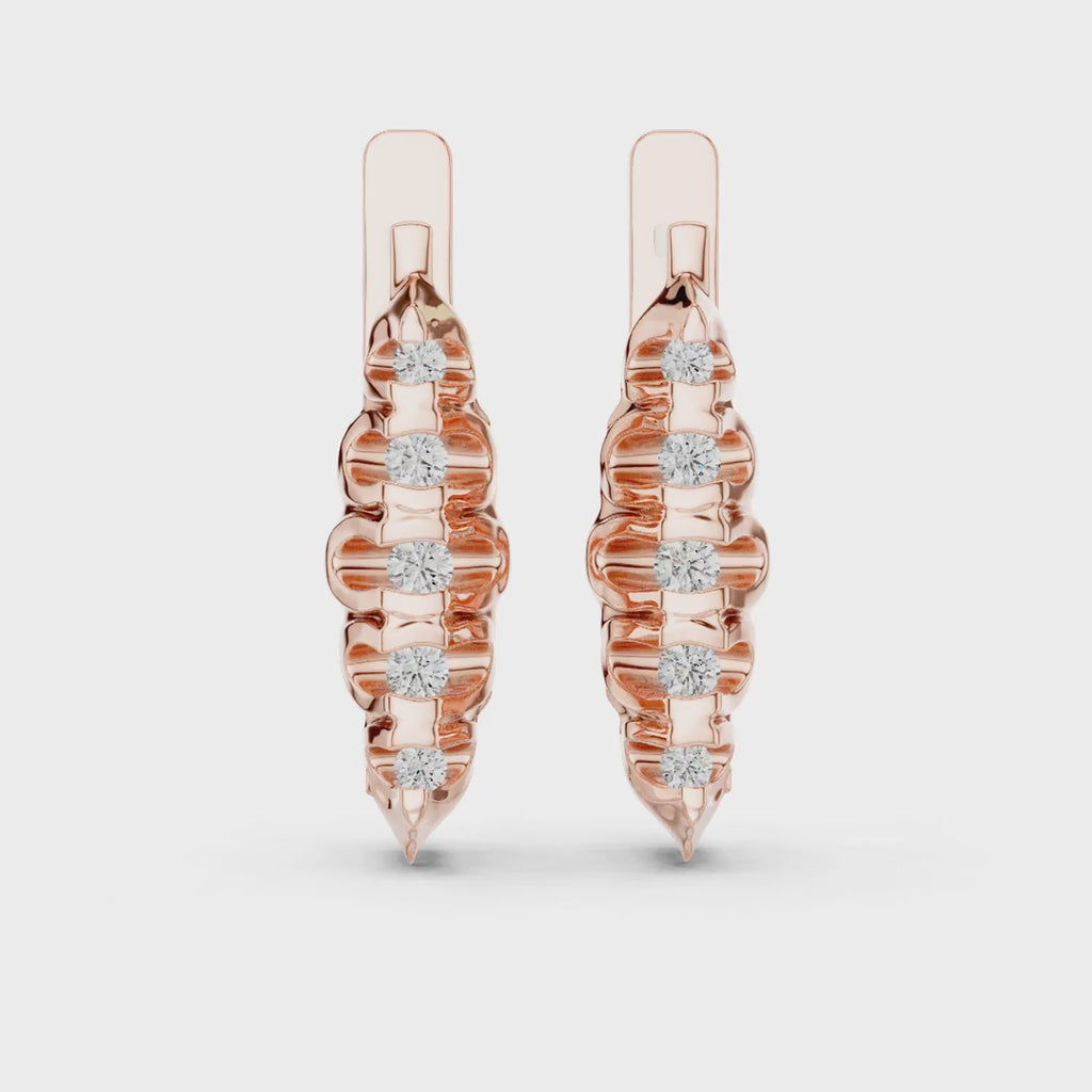 Dainty Rose Gold Huggie Earrings