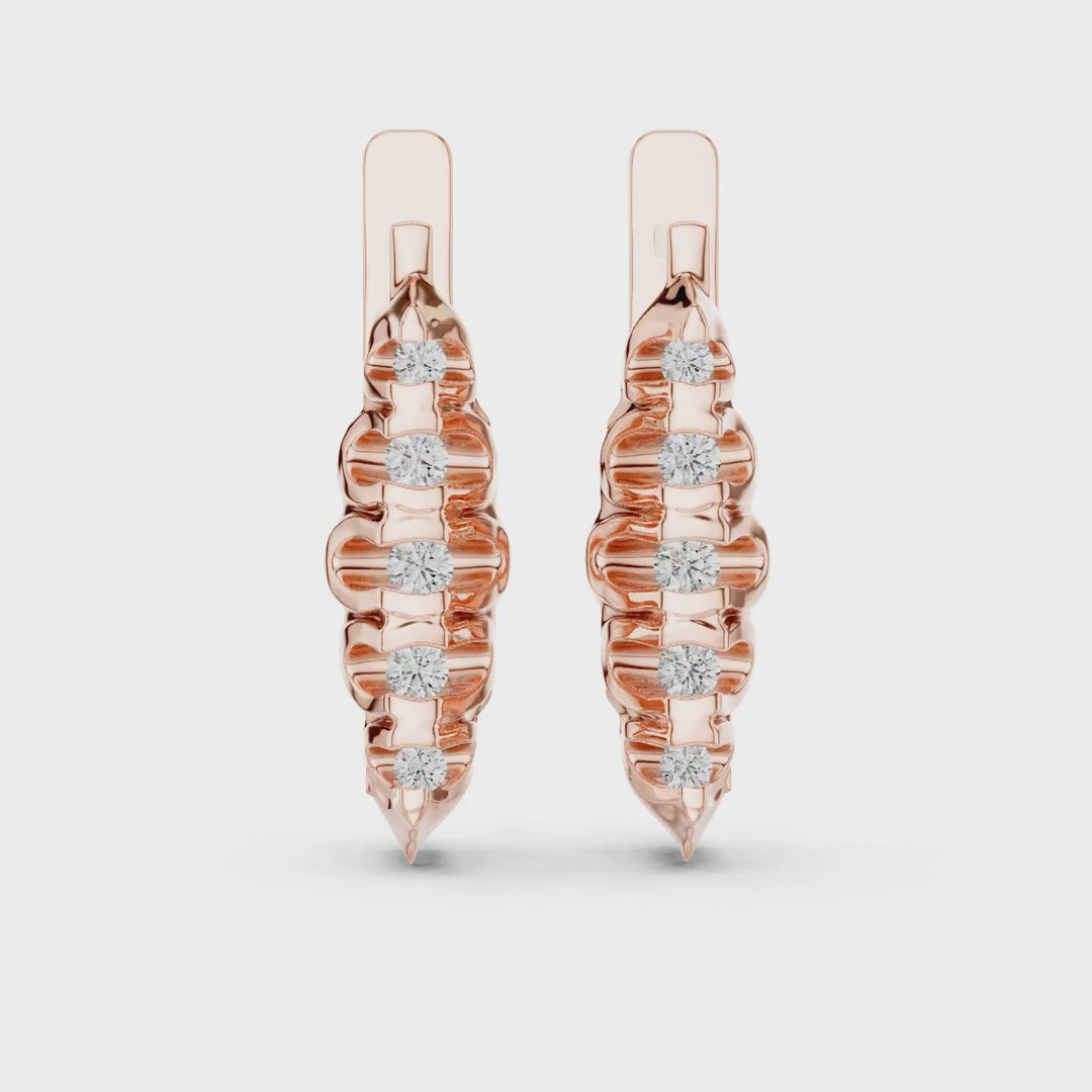 Dainty Rose Gold Huggie Earrings