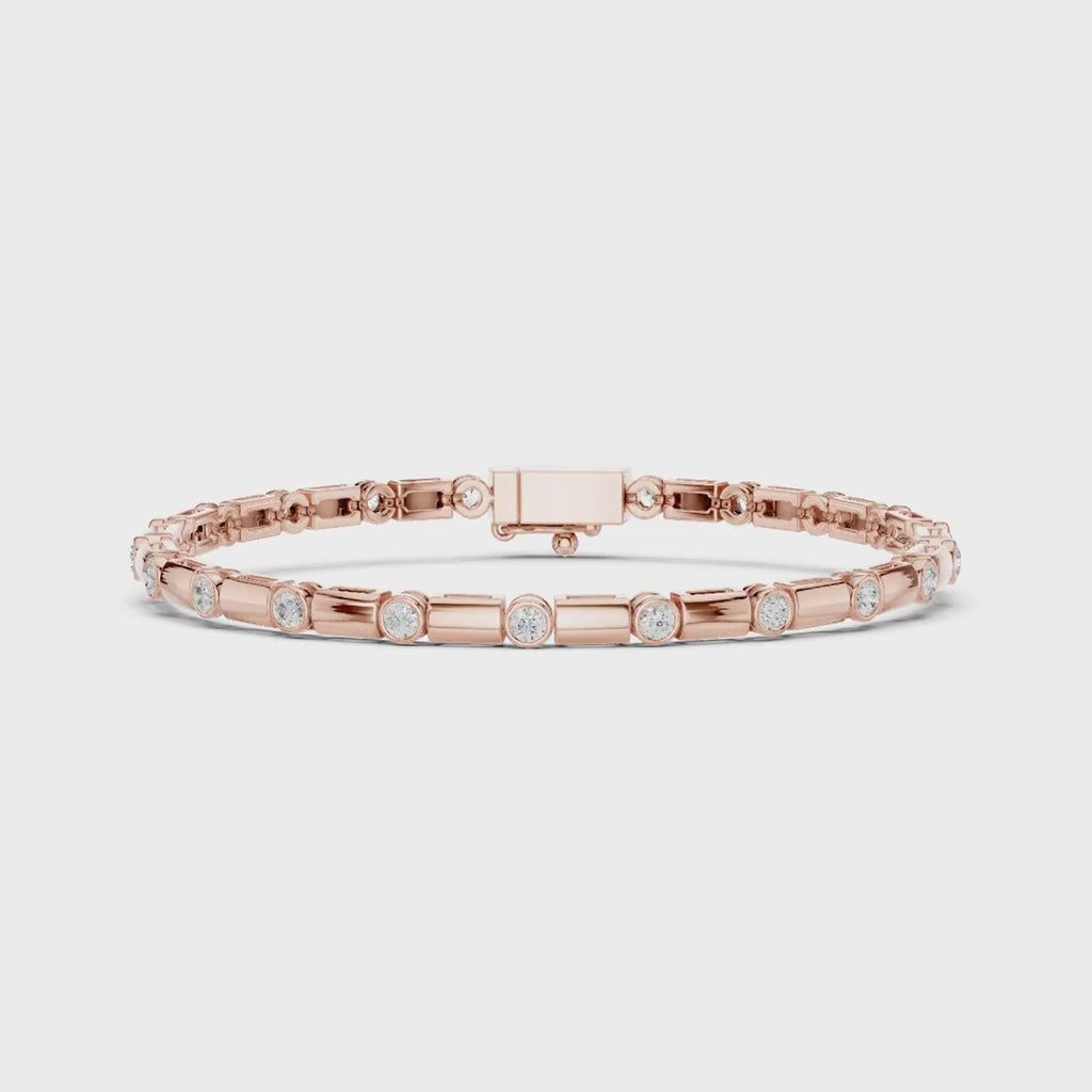 Round Cut Tennis Bracelet