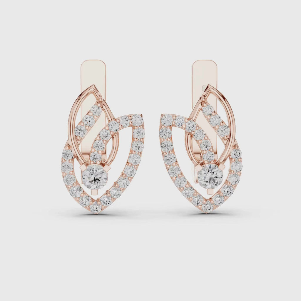 Classic rose hoop earrings. Simple, elegant, and versatile for any outfit or occasion