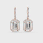 Art Deco-inspired design drop earrings