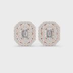 Halo Diamond Stud Earrings