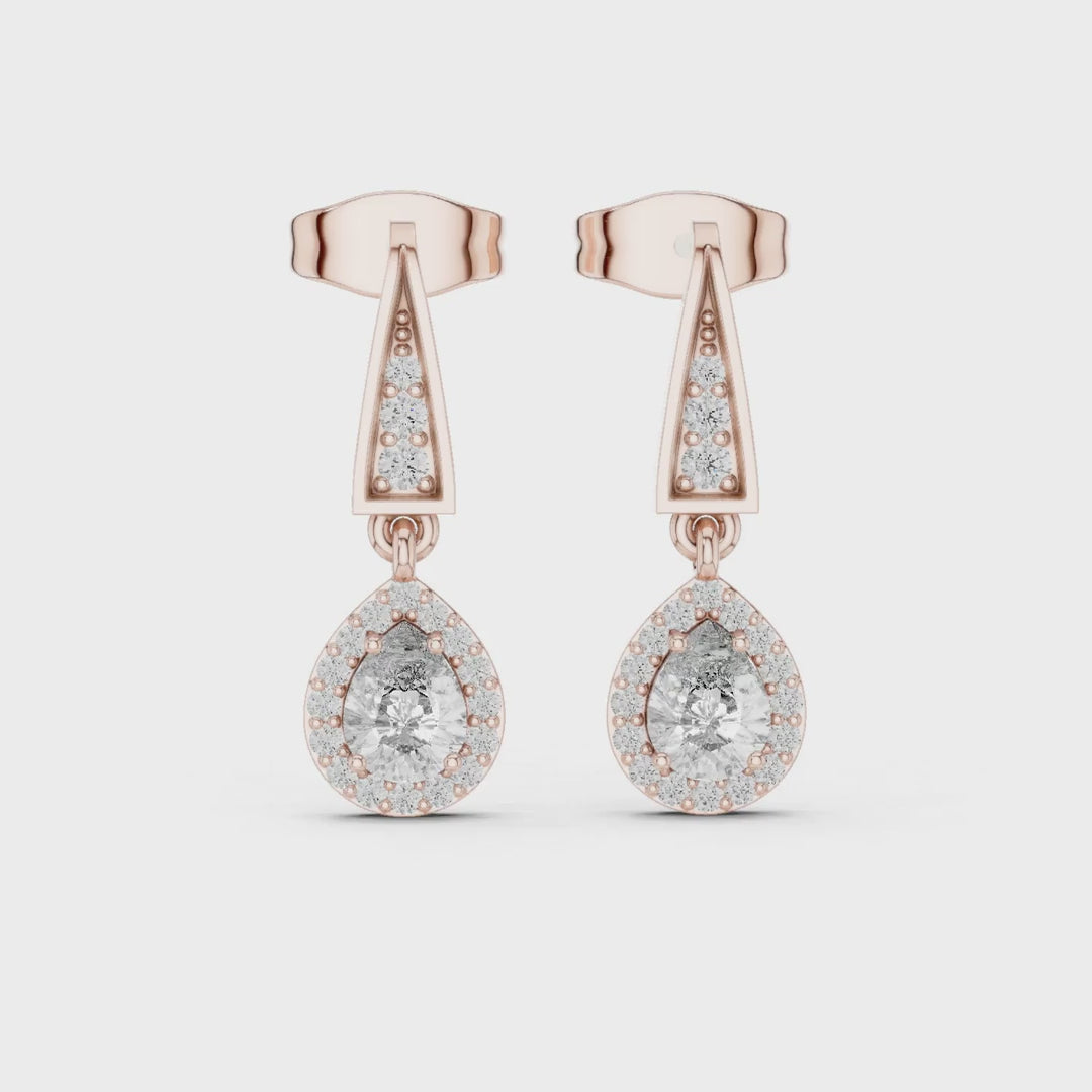 Modern drop earrings