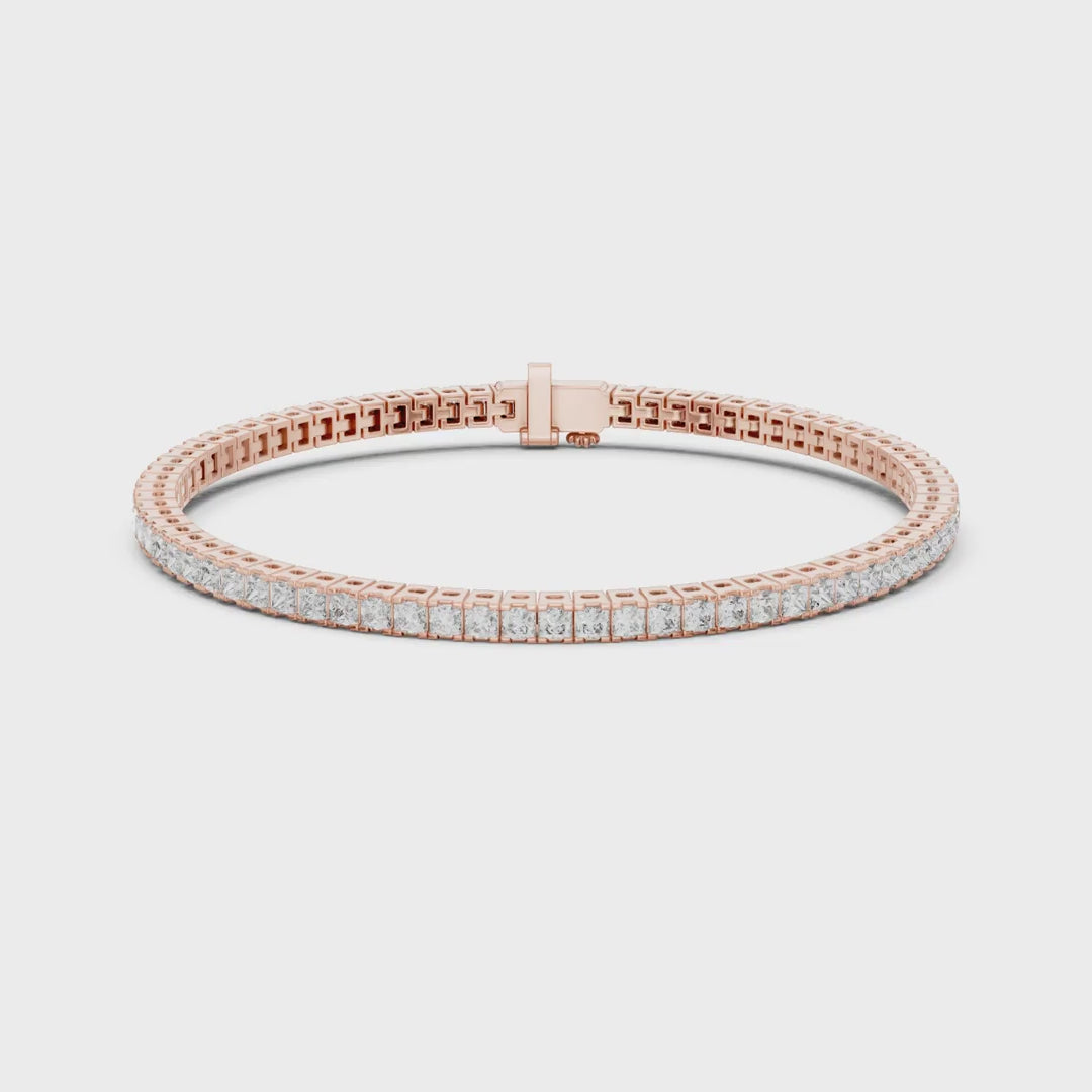 Princess Cut Diamond Tennis Bracelet