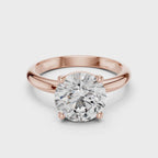 solitaire setting round brilliant-cut diamond ring