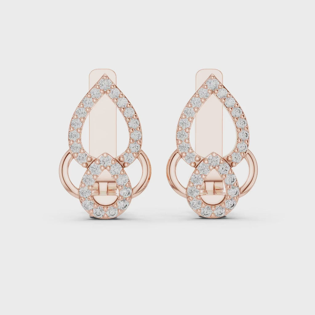 elegant rose gold earrings