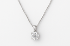 Silver diamond pendant necklace