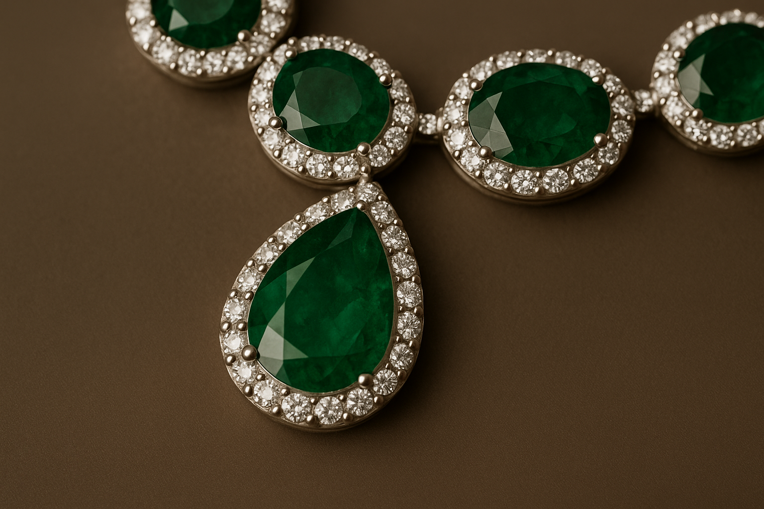 Statement necklace detail and angle shots