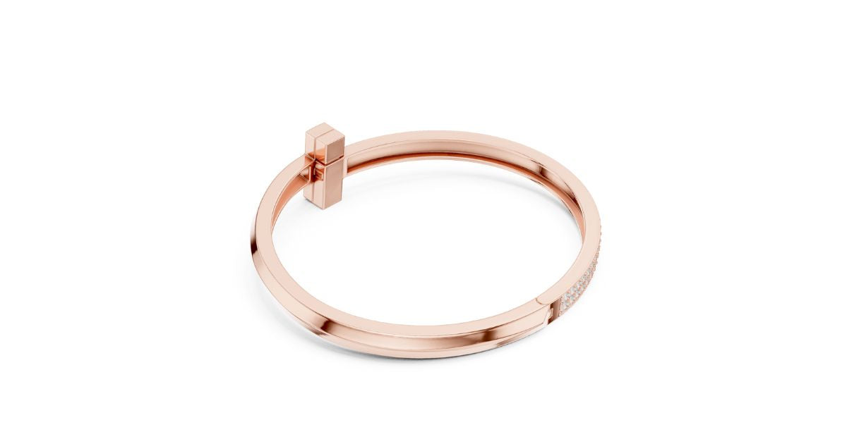 Luxury Cluster Diamond Bracelet in 14K Rose Gold