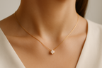 Delicate Diamond Pendant Necklace